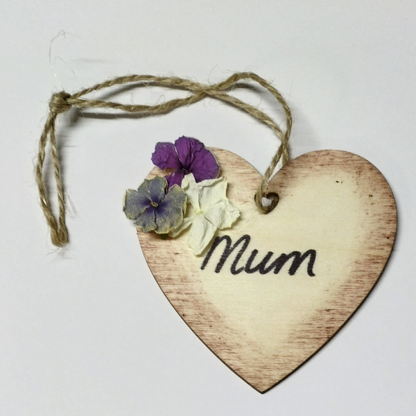 Wooden Heart - ornament, keyring, gift tag