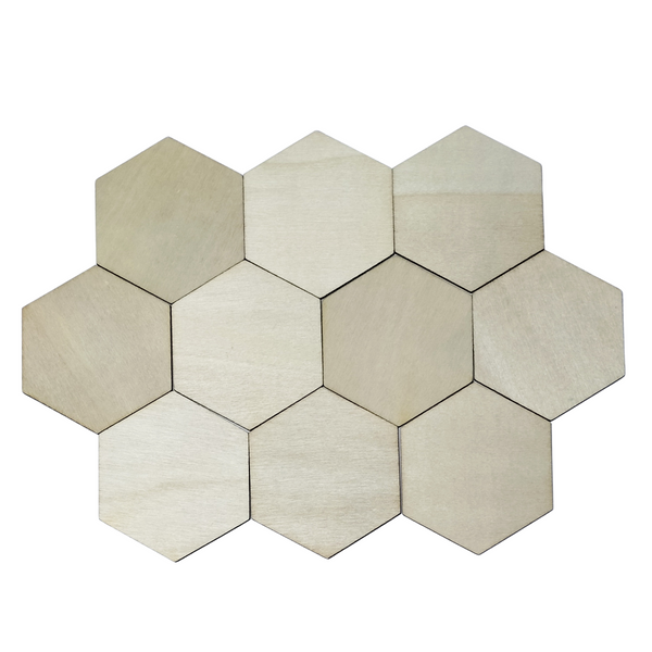 Wooden Hexagons: bee play, sensory play, small world