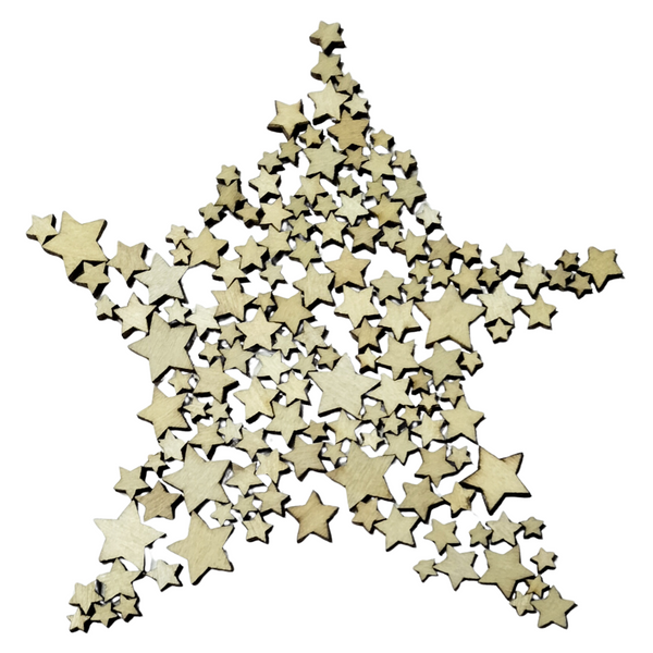 Wooden Stars: space and galaxy play, sensory play, small world and scrapbooking