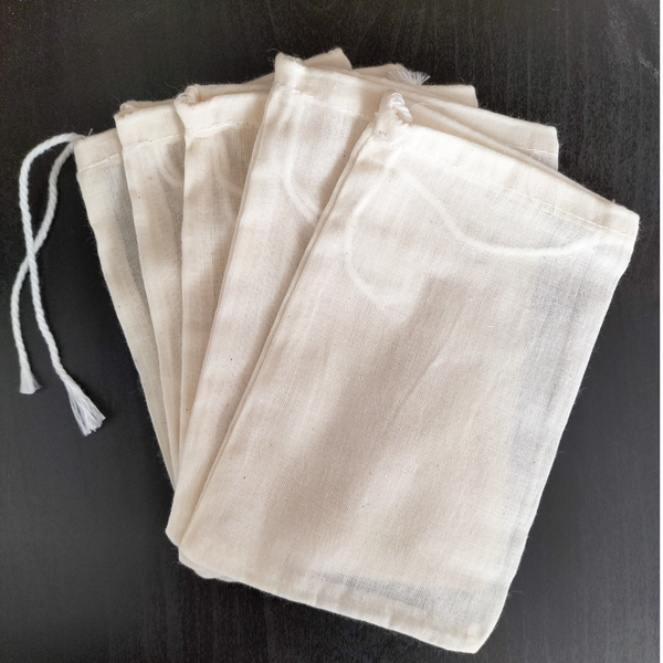 Muslin Bags: pack of 5