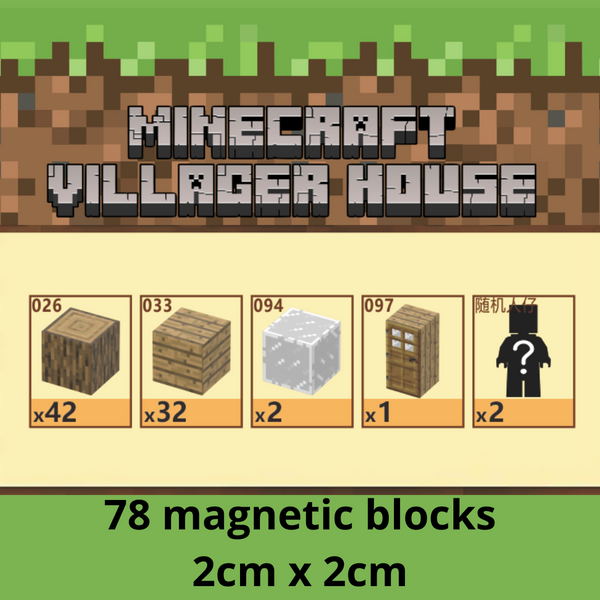 Mine Magnetic Blocks: Villagers House Pixel Building Blocks