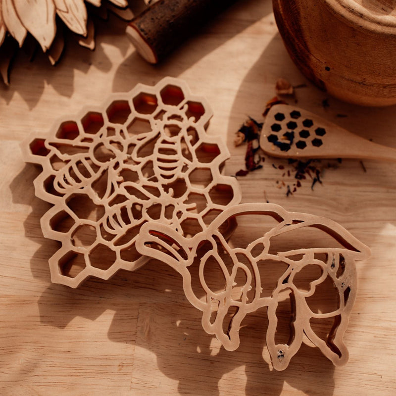 Teddy Bear Bee & Honeycomb Eco Cutter Set
