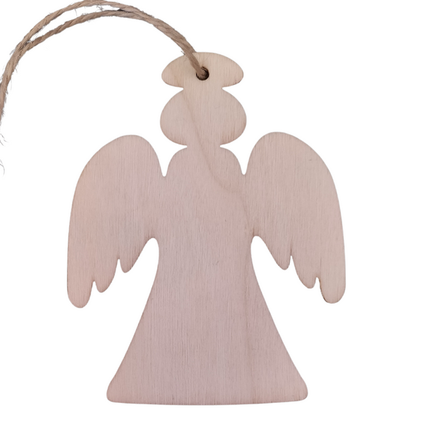 Wooden Angel - ornament, keyring, gift tag