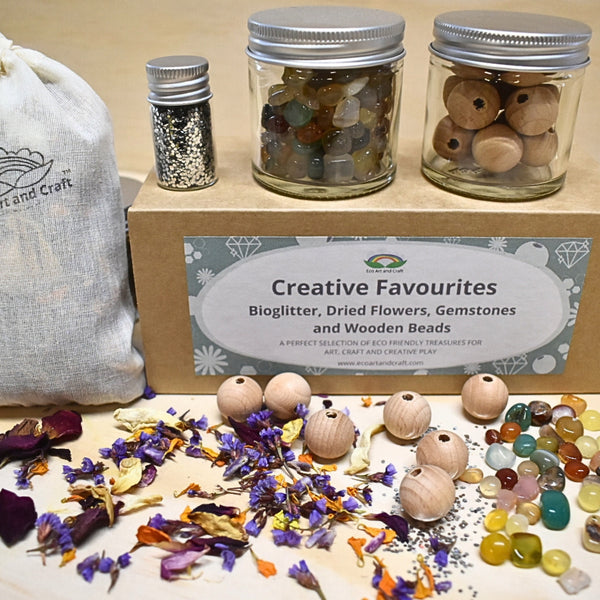 Creative Favourites - Bioglitter, gemstones, dried flowers and wooden beads: Eco Art and Craft