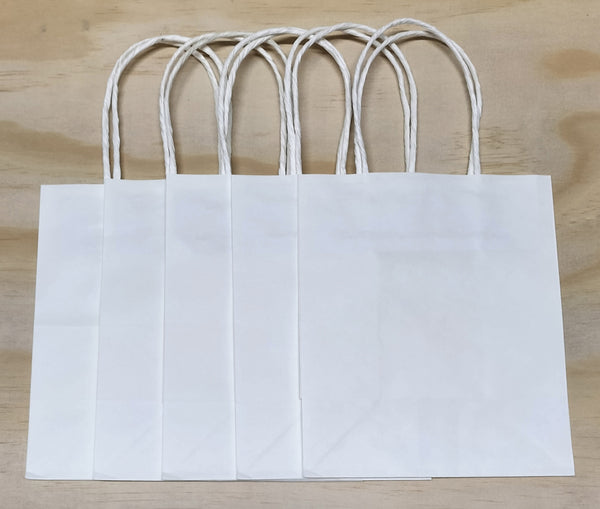 White paper gift bags