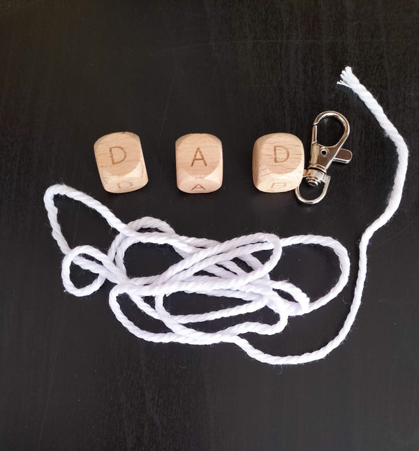 Dad beads: keyring or necklace