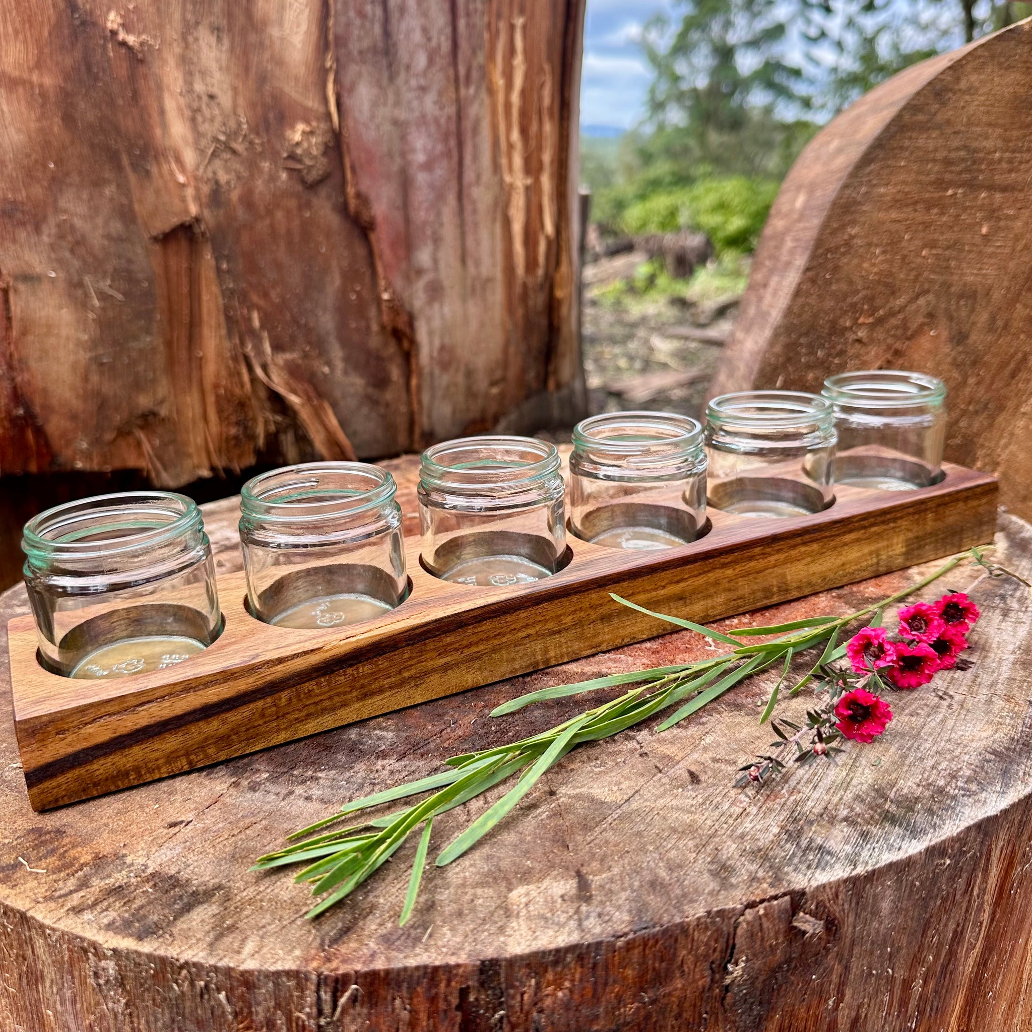 Acacia Wood Paint Holder