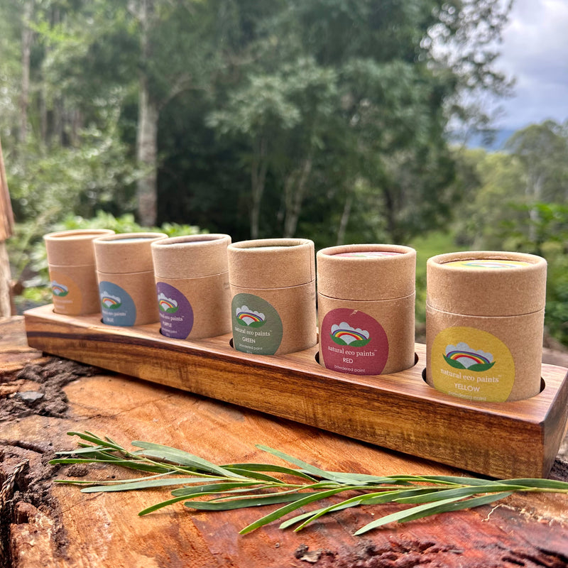 Acacia Wood Paint Holder