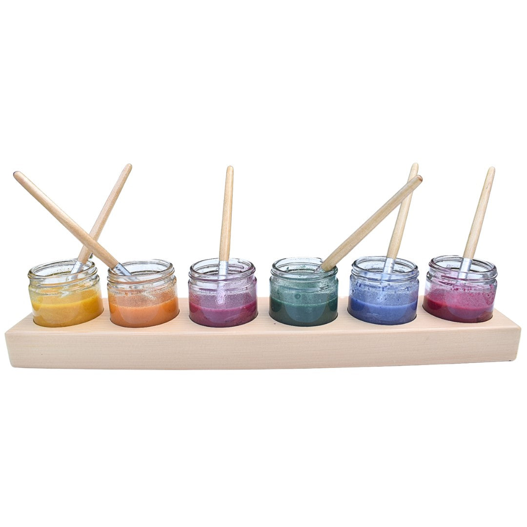 Timber Paint Holder Set (Includes 6 Jars)