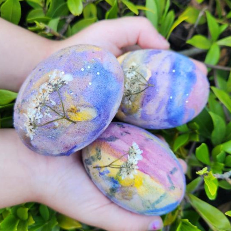 Wooden Eggs in Cardboard Egg Carton