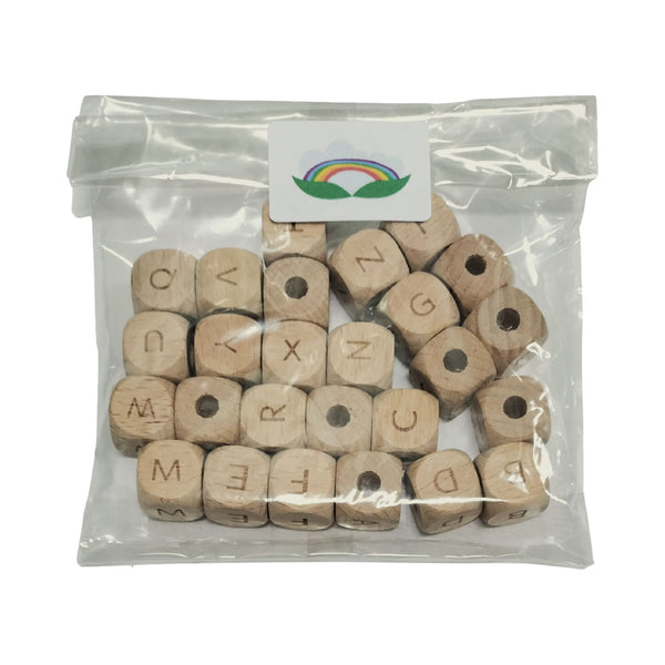 Alphabet Wooden Beads - A to Z x 15mm: Eco Art and Craft