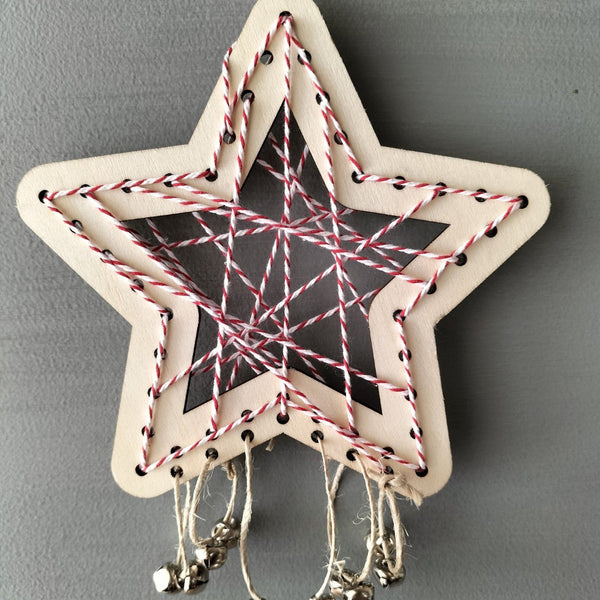 Wooden Threading Star: dream catcher, decoration, weaving: Eco Art and Craft
