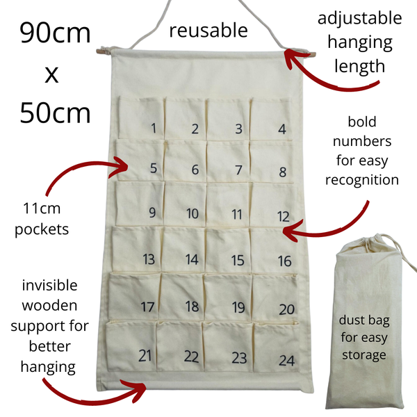 Christmas Advent Calendar: cotton and reusable